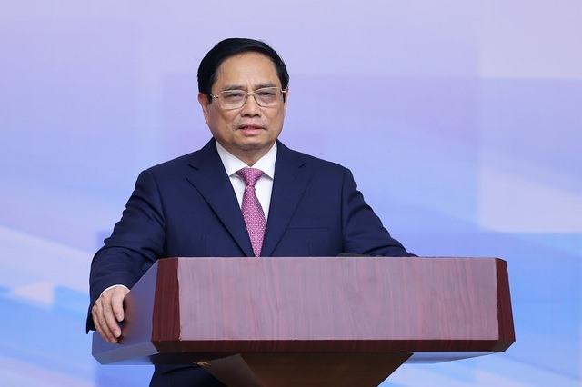 Thủ tướng Phạm Minh Chính phát biểu khai mạc hội nghị.