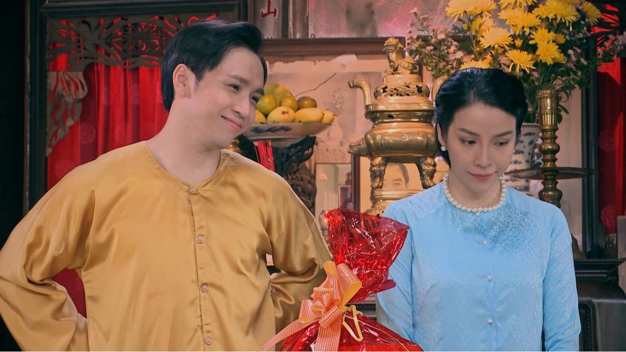 Trong phim Ngô Phương Anh đóng vợ của Bạch Công Khanh. Ảnh: NSX.