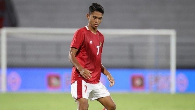 Marselino mở tỉ số cho U20 Indonesia. Ảnh: PSSI
