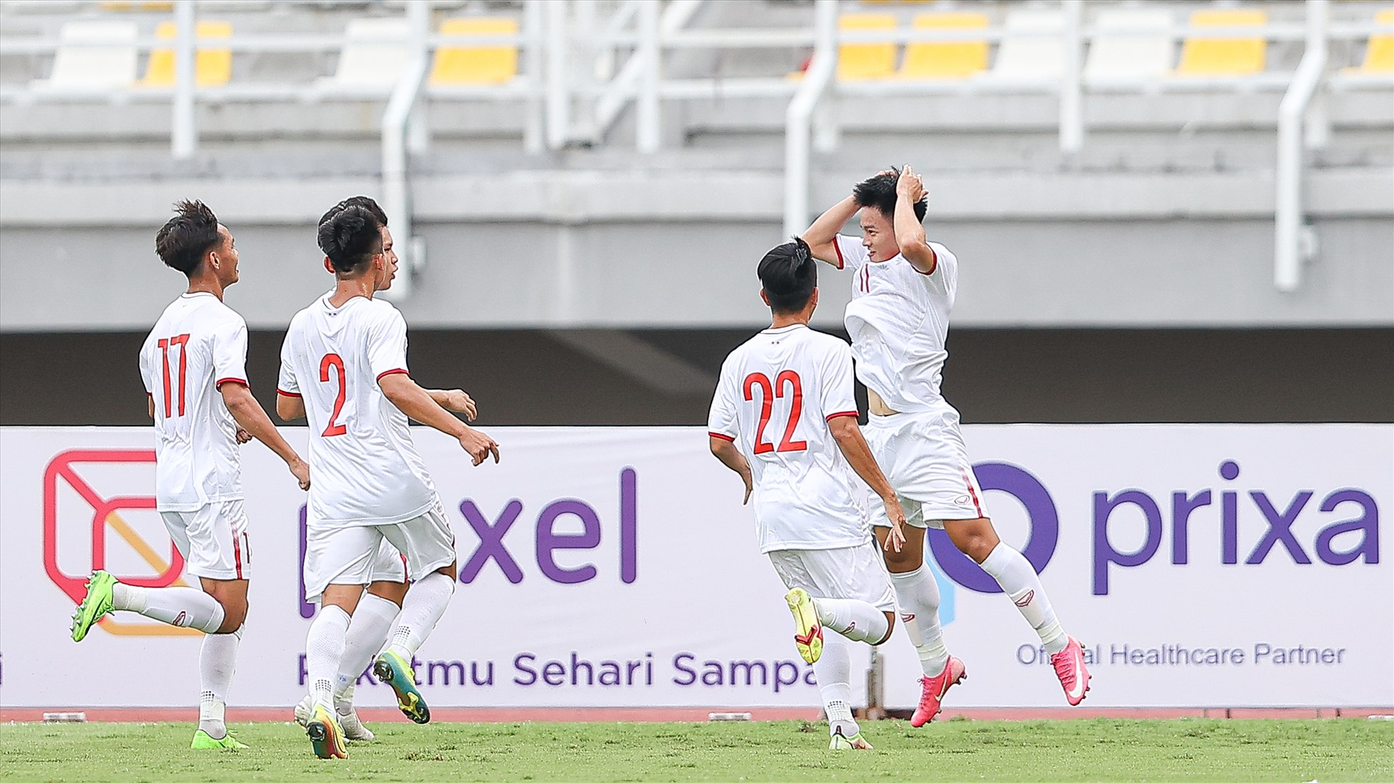 U20 Việt Nam có hiệu số bàn thắng vượt trội so với các đội nhì bảng còn lại. Ảnh: AFC
