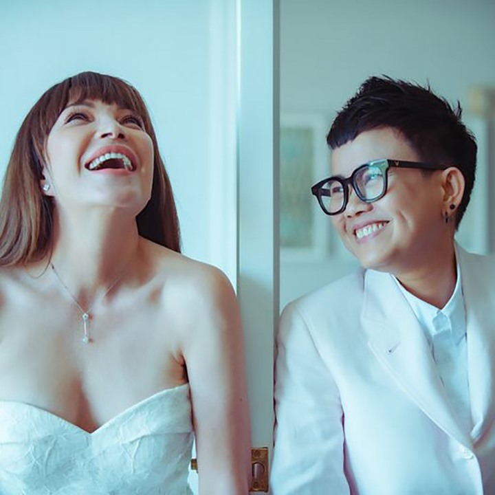Phương Uyên - Thanh Hà chia sẻ khoảnh khoắc đám cưới trong MV mới. Ảnh: NVCC
