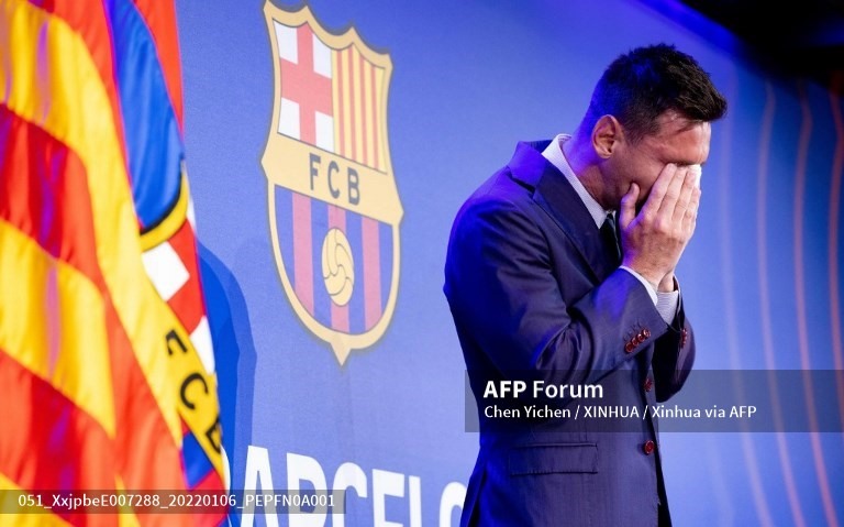 Tham vọng tái hợp Messi của Barcelona có nguy cơ tan thành mây khói.  Ảnh: AFP