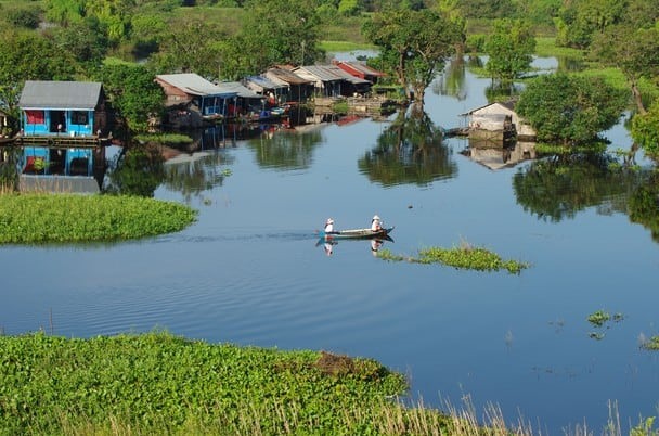 Biển hồ Tonle Sap. Ảnh:Vntrip