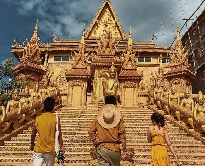 Chùa Vàng chùa Bạc - ngôi chùa nổi tiếng nằm ở thủ đô Phnom Penh. Ảnh: Lữ hành Việt Nam