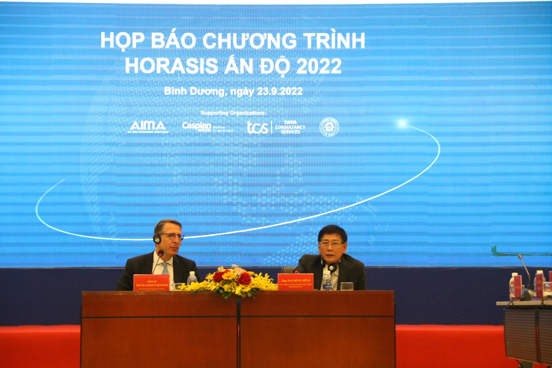 Họp báo sự kiện Diễn đàn hợp tác kinh tế Horasis Ấn Độ 2022. Ảnh: Đình Trọng
