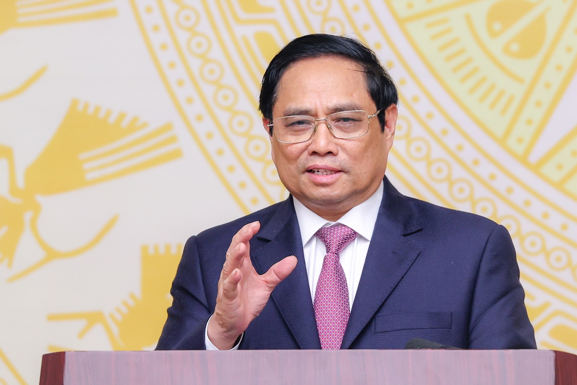 Thủ tướng Phạm Minh Chính phát biểu tại Hội nghị. Ảnh: Nhật Bắc