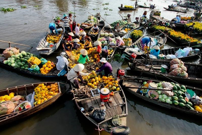 Chợ nổi Phong Điền. Ảnh: Ngày Hội Du Lịch Sinh Thái Phong Điền - Cần Thơ