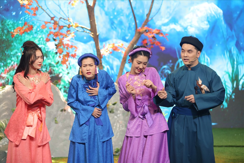 Lâm Vĩ Dạ, Lan Ngọc, Thúy Ngân là “nhóm chị em” đắt show ở các gameshow. Ảnh: NSX