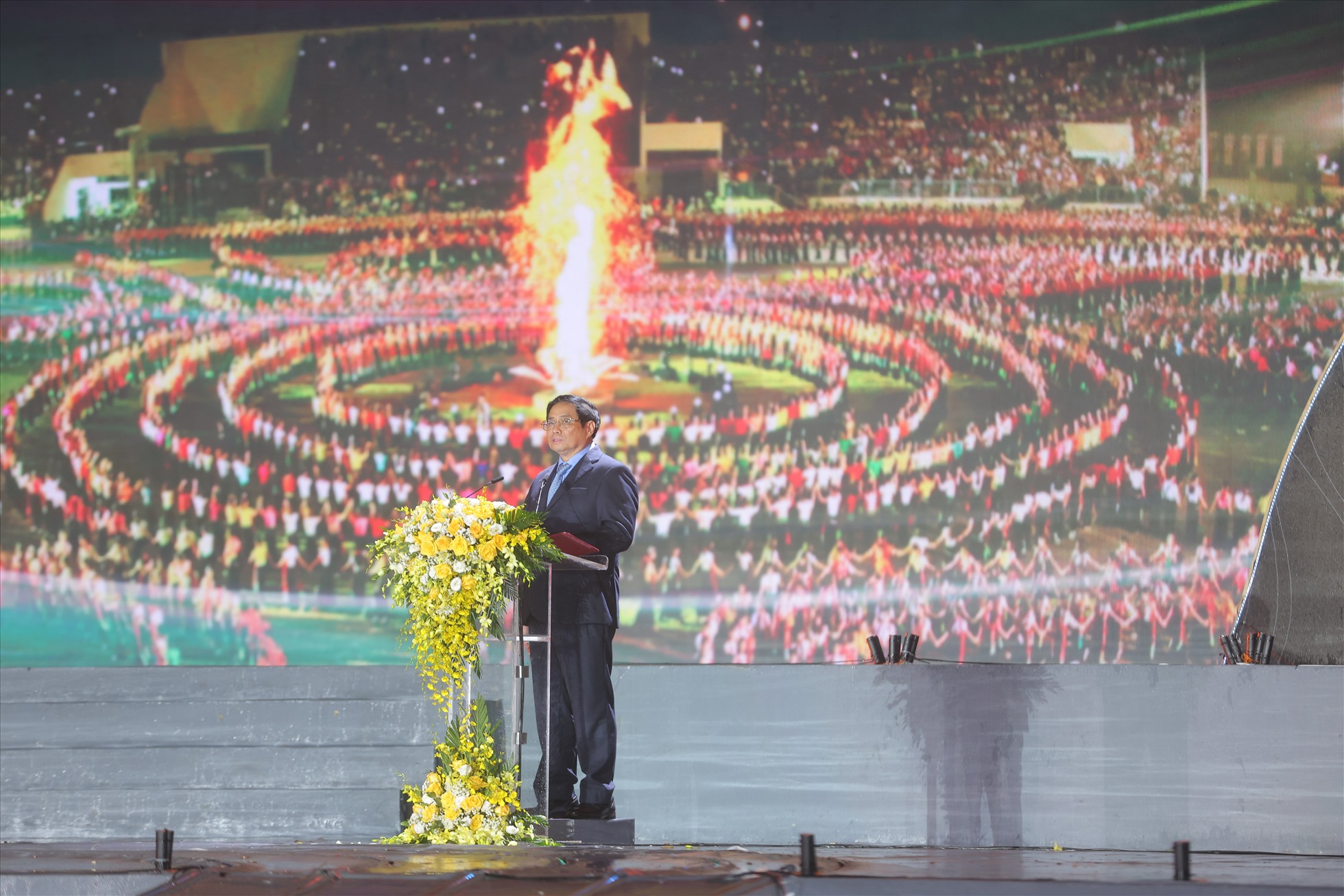 Thủ tướng Phạm Minh Chính phát biểu tại đêm UNESCO ghi danh “Nghệ thuật Xoè Thái“.