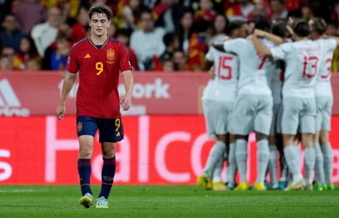 Tây Ban Nha phòng ngự tệ trước Thuỵ Sĩ. Ảnh: Eurosports