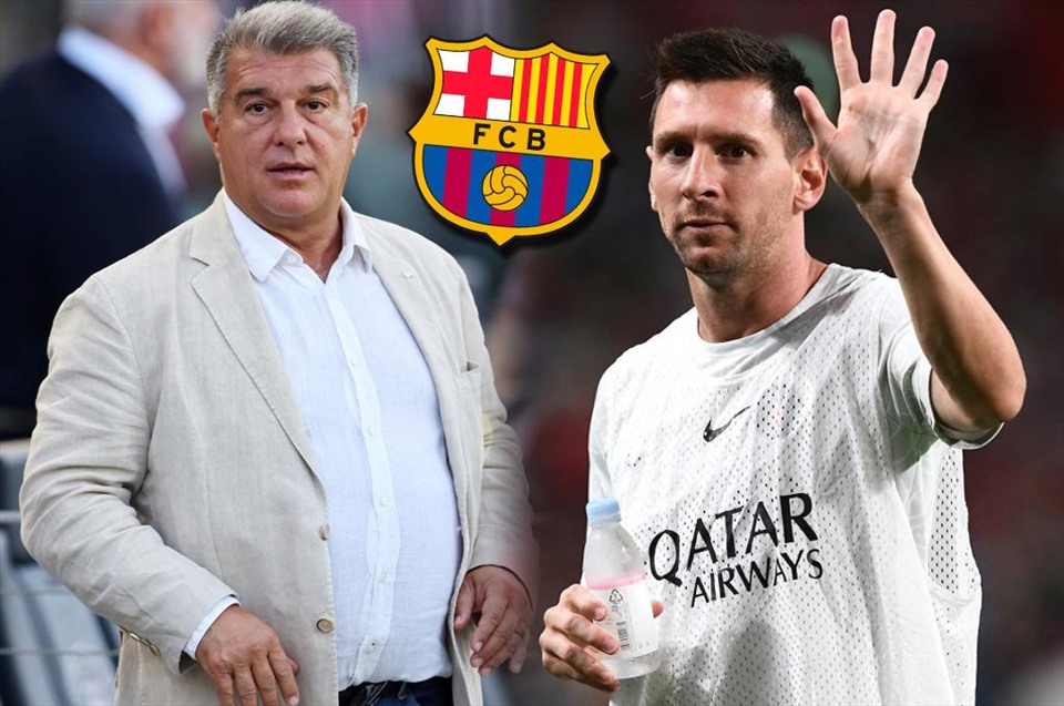 Mối quan hệ giữa Joan Laporta và Messi đã được hàn gắn? Ảnh: Sport