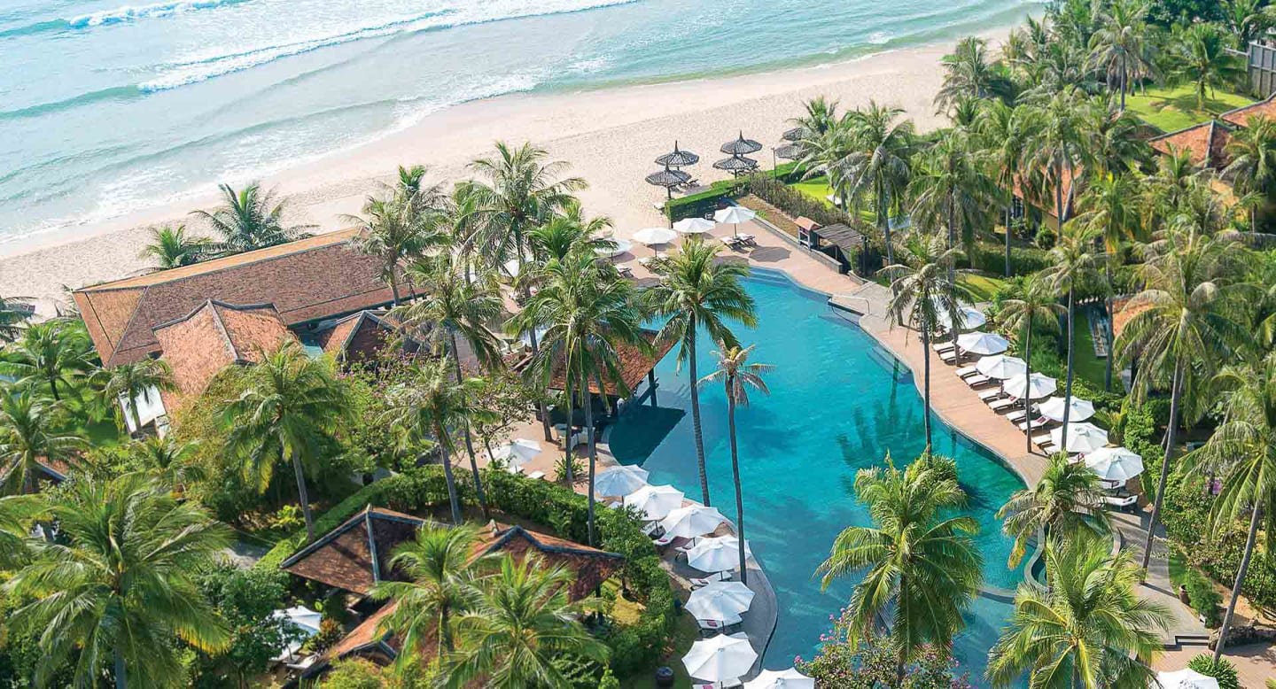 Không gian xanh mát tại Anantara Mui Ne Resort. Ảnh: Anantara Mui Ne Resort.