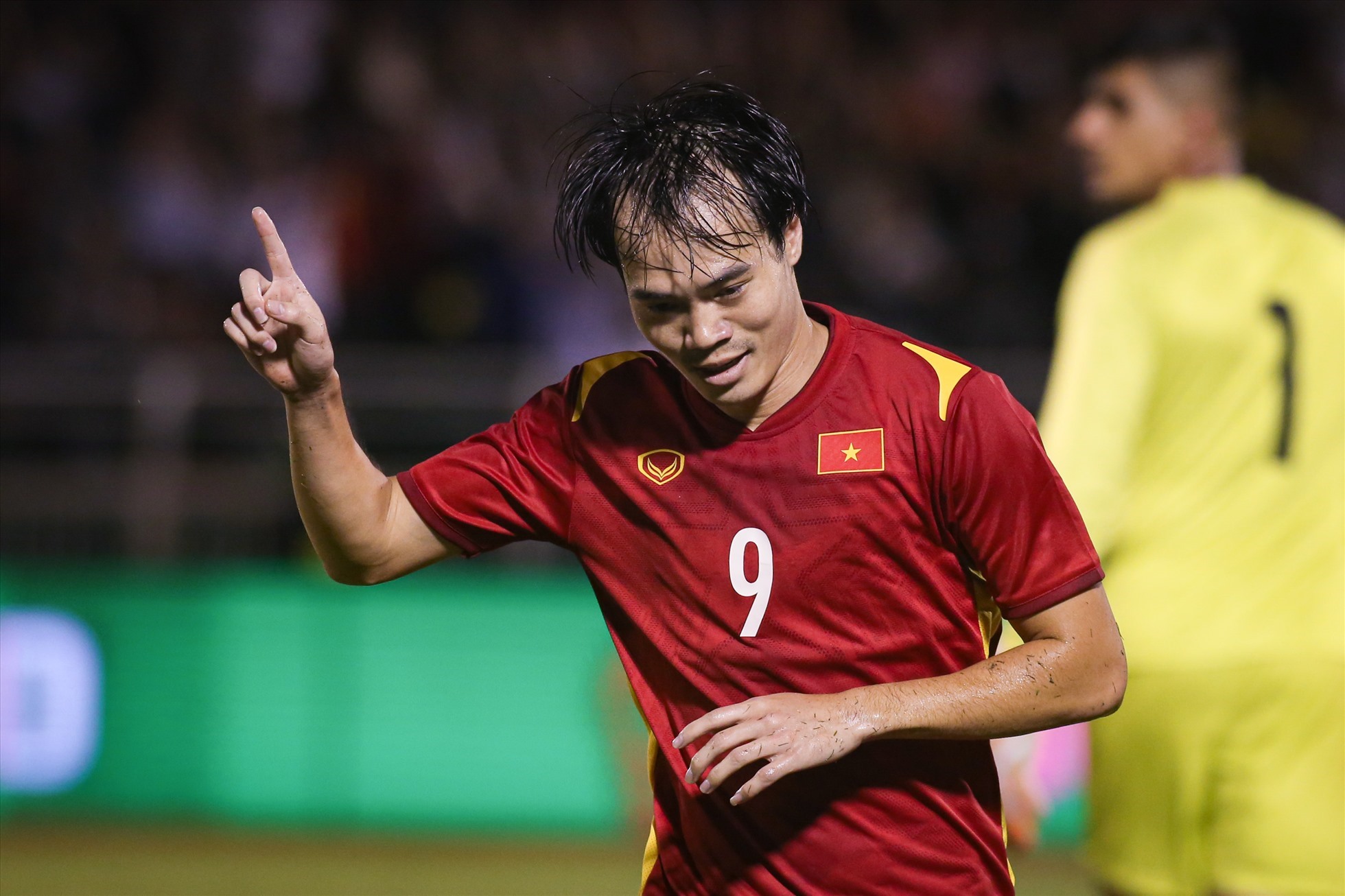 Văn Toàn ghi bàn thắng sau 5 năm cho đội tuyển Việt Nam. Ảnh: Thanh Vũ.