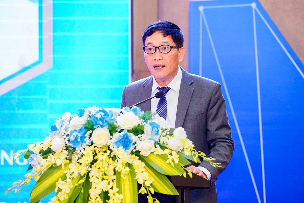 Ông Trần Văn Tùng - Thứ trưởng Thường trực Bộ Khoa học và Công nghệ phát biểu tại Lễ khai mạc.
