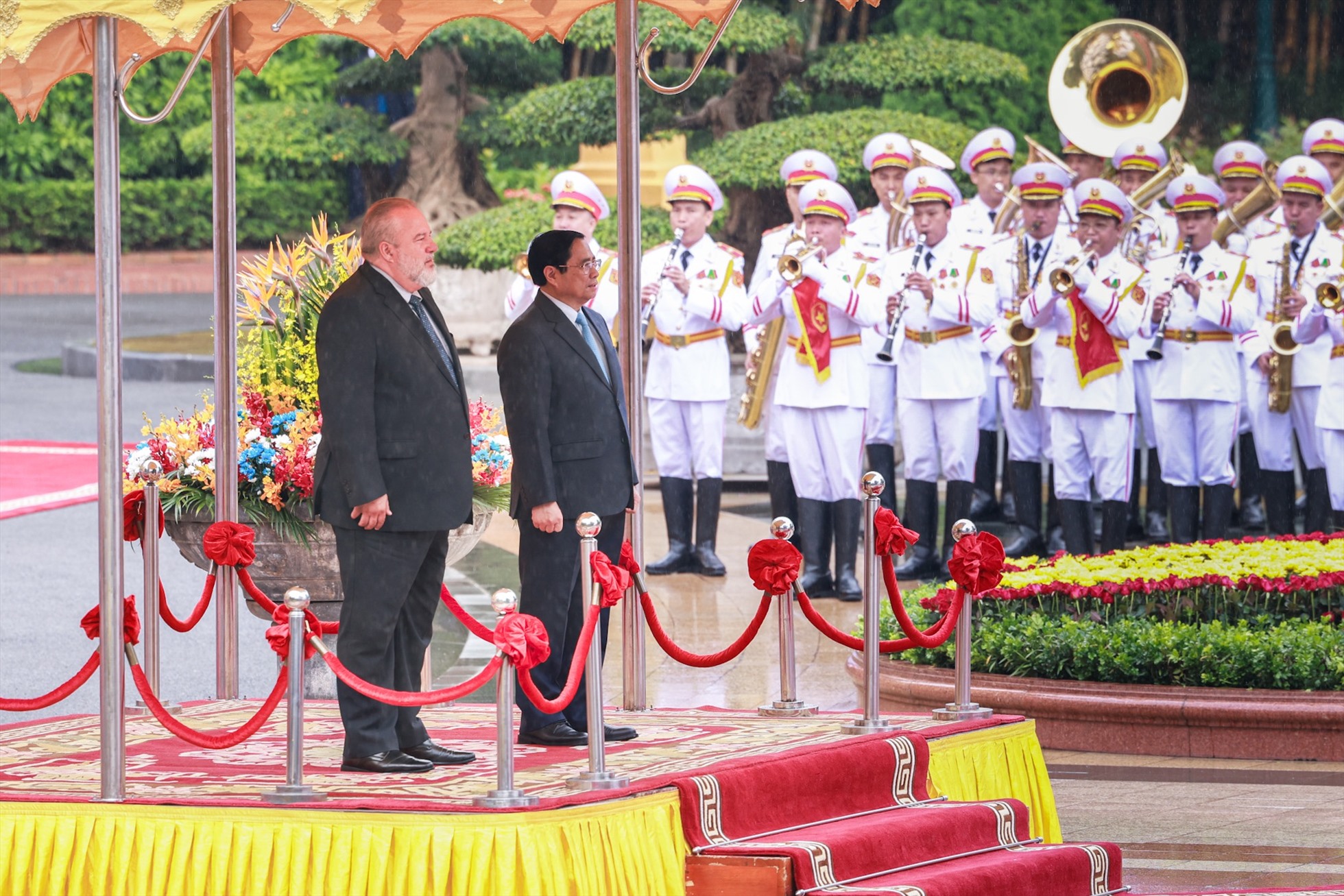 Thủ tướng Cộng hòa Cuba Manuel Marrero Cruz dẫn đầu đoàn đại biểu cấp cao Chính phủ Cuba thăm hữu nghị chính thức Việt Nam từ ngày 28.9-2.10.2022. Ảnh: Hải Nguyễn