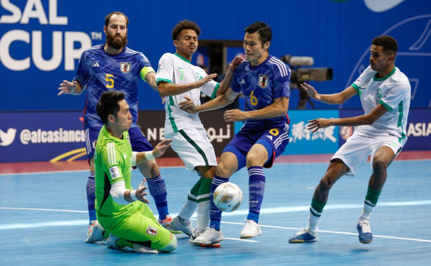 Futsal Saudi Arabia tạo “cơn địa chấn” khi đánh bại tuyển futsal Nhật Bản tỉ số 2-1. Ảnh: AFC