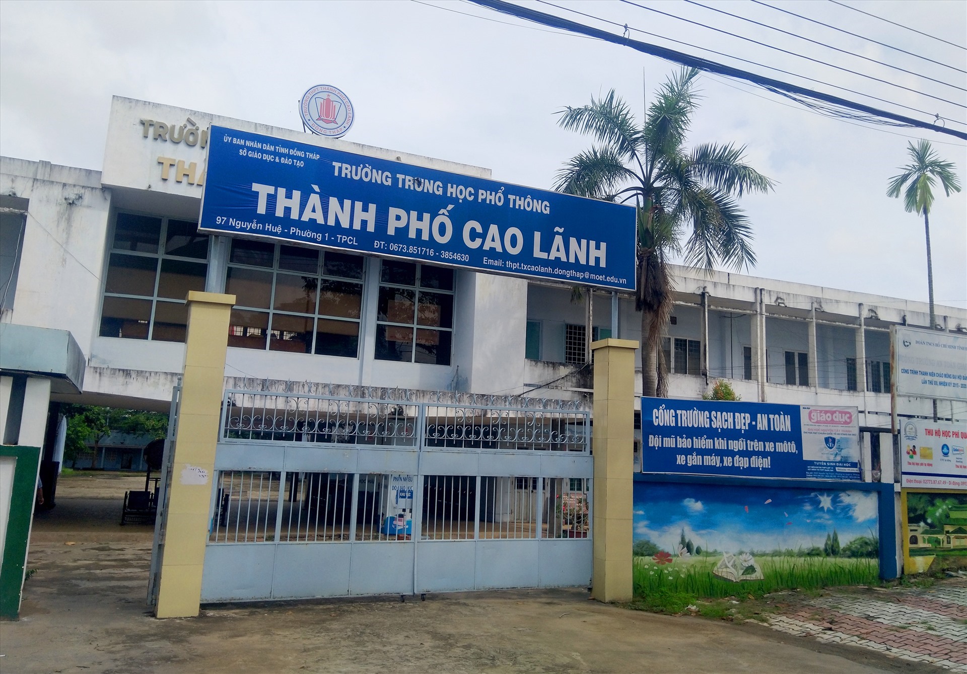 Trường PTTH Thành phố Cao Lãnh, tỉnh Đồng Tháp. Ảnh: LT