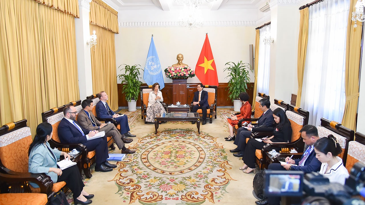 Việt Nam sẽ tiếp tục là một thành viên tích cực, có trách nhiệm và thực hiện các cam kết quốc tế của mình để đóng góp thực chất và hiệu quả hơn nữa vào công việc chung của UNESCO. Ảnh: TTXVN