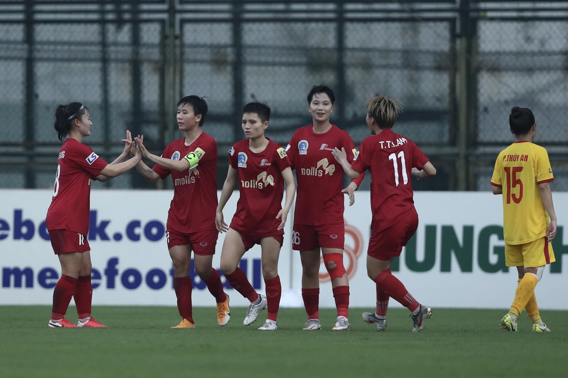 Tuyến Dung ghi bàn duy nhất giúp Phong Phú Hà Nam có trận thắng đầu tiên tại Giải nữ vô địch quốc gia - Cúp Thái Sơn Bắc 2022. Ảnh: VFF