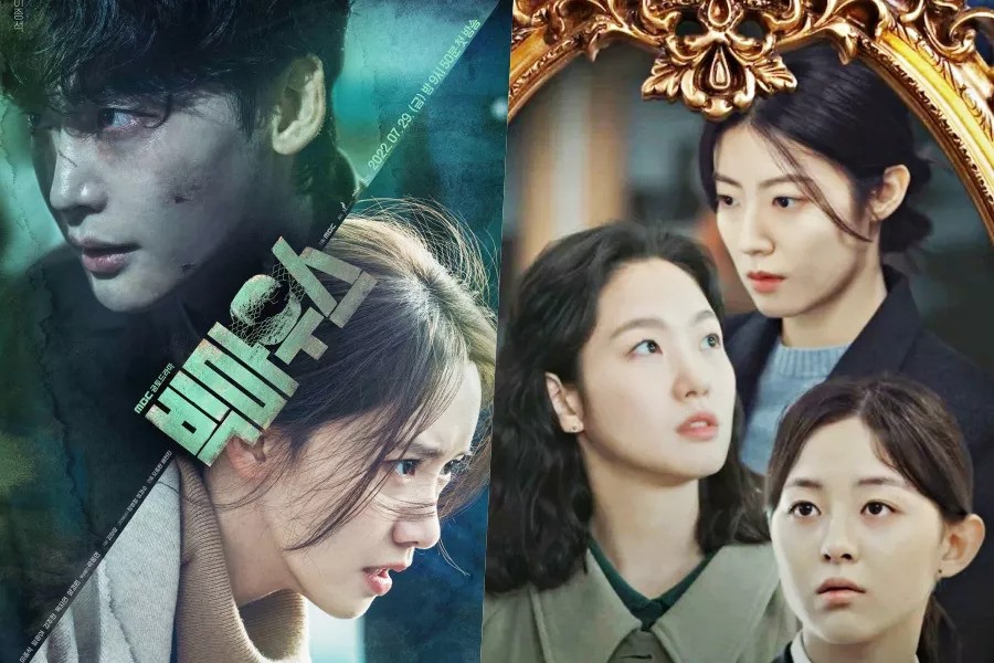 “Big Mouth” và “Little Women” lần lượt đứng ở vị trí 1 và 2 trên bảng xếp hạng phim. Ảnh: MBC, tvN