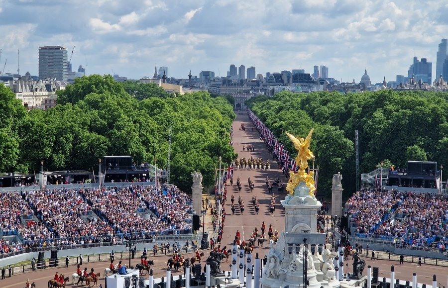 Diễu hành kỷ niệm Đại lễ Bạch kim của Nữ hoàng Anh Elizabeth II, ngày 2.6.2022. Ảnh: Buckingham