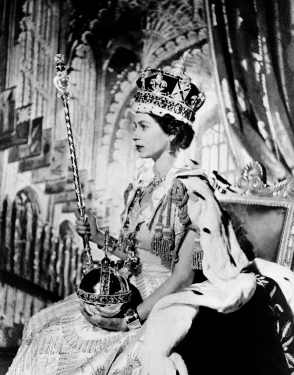 Queen Elizabeth II on her coronation day in London in 1953. Photo: AFP