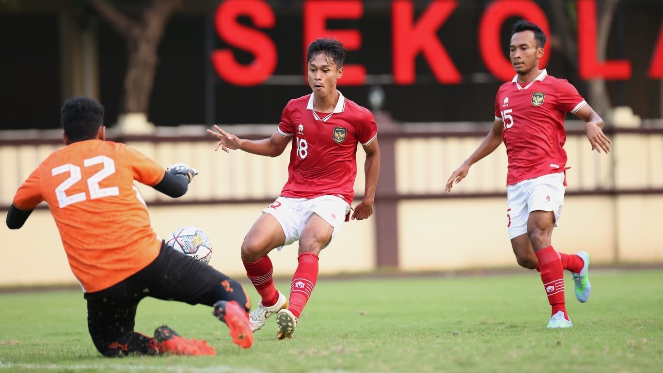 U20 Indonesia đặt mục tiêu giành ngôi đầu bảng F tại vòng loại U20 Châu Á 2023. Ảnh: PSSI
