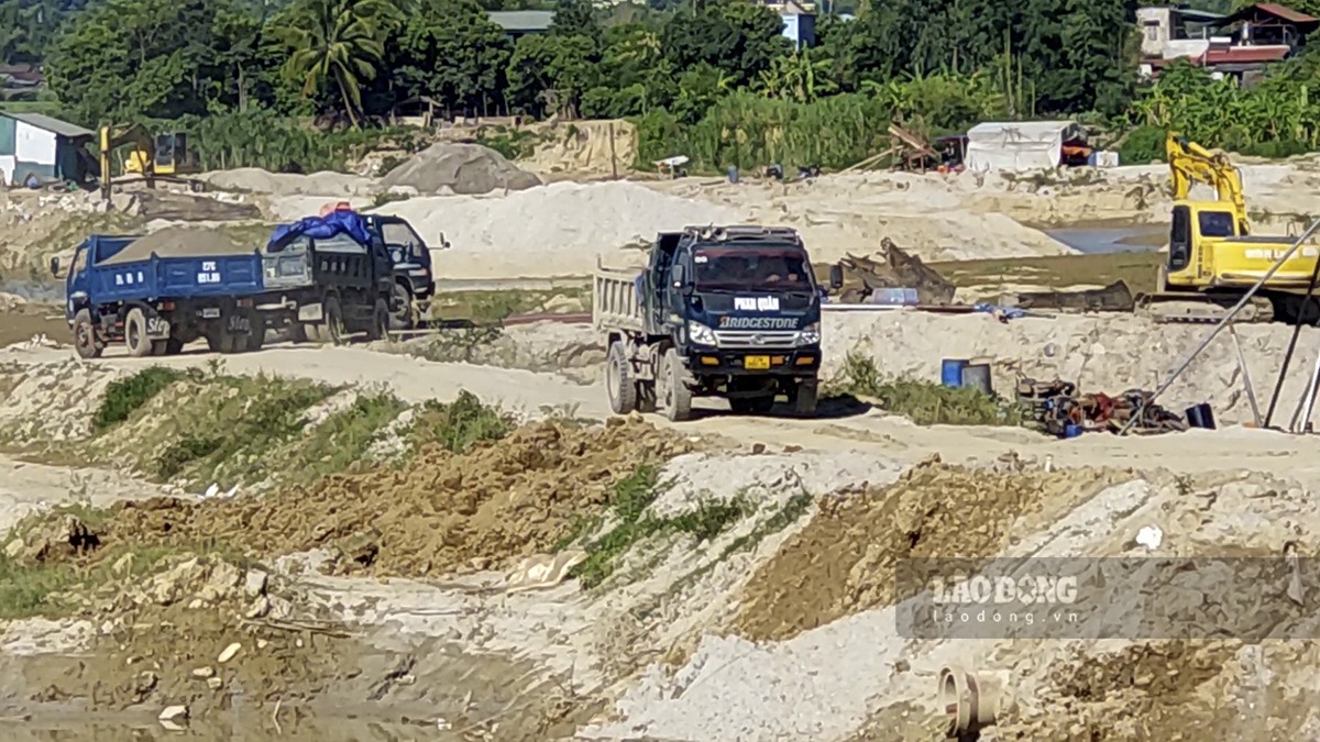 Hiện trường vụ khai thác khoáng sản trái phép tại xã Thanh Yên, huyện Điện Biên.