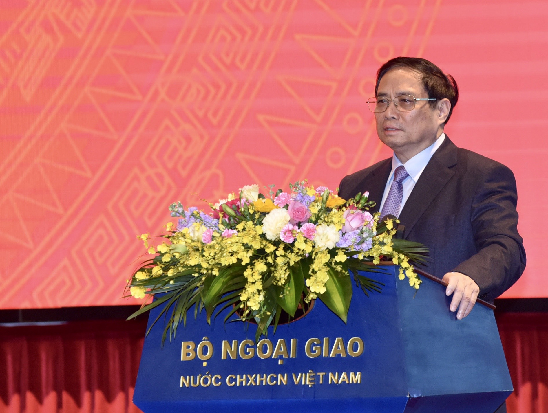 Thủ tướng Phạm Minh Chính chỉ ra, có 2 điểm nhấn của ngành ngoại giao trong năm 2022. Ảnh: Hải Nguyễn