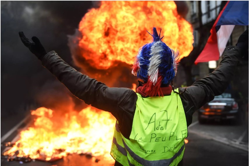 Giới chức lo ngại cuộc biểu tình “Áo vàng” bùng phát như năm 2018. Ảnh: AFP