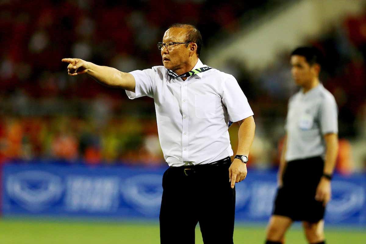 Huấn luyện viên Park Hang-seo sẽ chia tay bóng đá Việt Nam sau trận chung kết lượt về trên đất Thái Lan. Ảnh: AFF