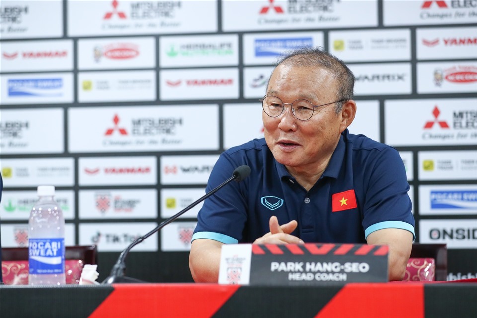 Huấn luyện viên Park Hang-seo tự tin về khả năng của tuyển Việt Nam. Ảnh: Hoàng Anh