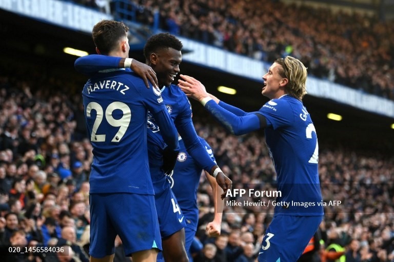 Kai Havertz ghi bàn thắng quan trọng cho Chelsea. Ảnh: AFP.