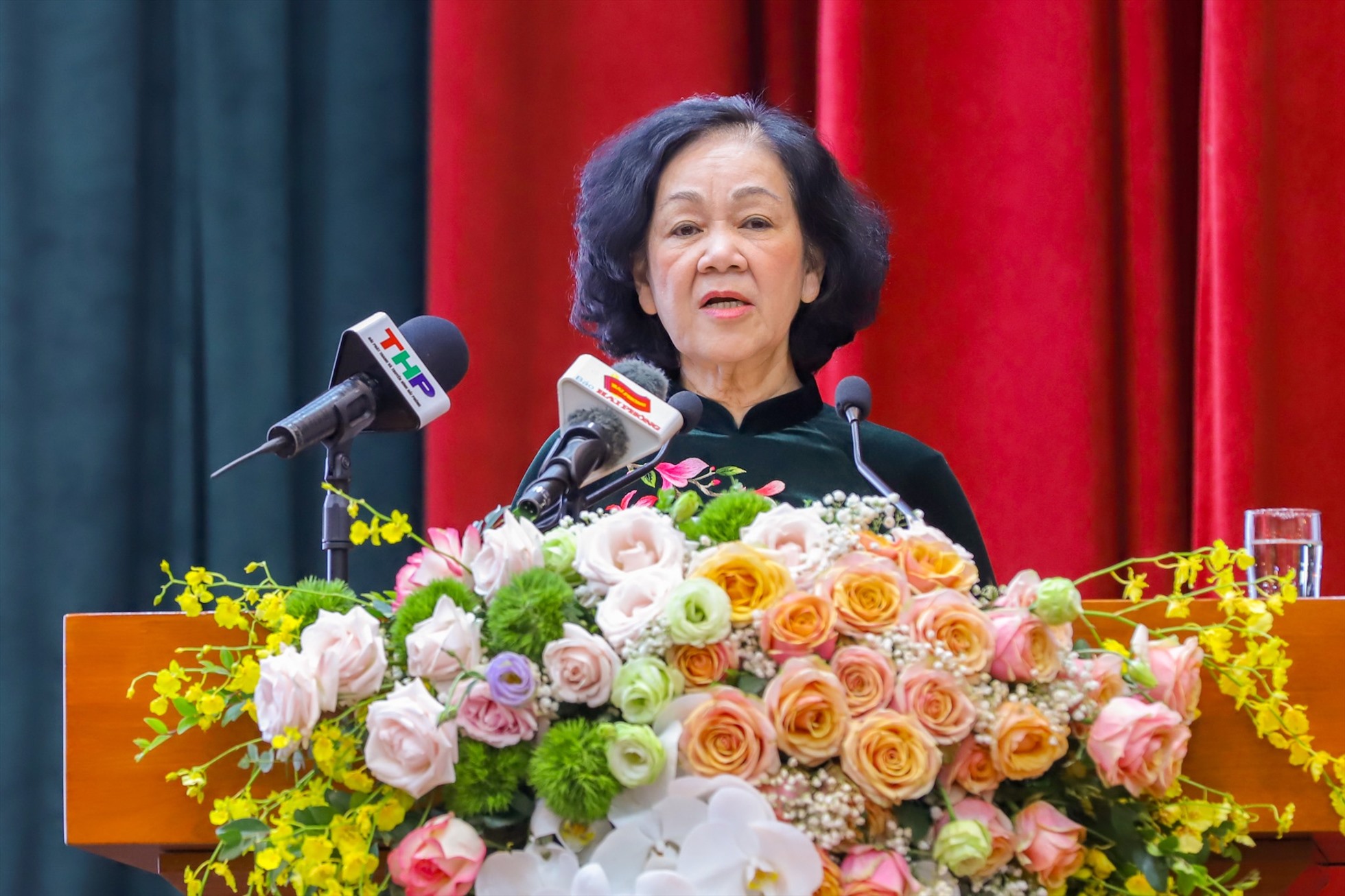 Trưởng Ban Tổ chức Trung ương Trương Thị Mai phát biểu tại buổi công bố Bí thư Thành ủy Hải Phòng sáng ngày 16.1. Ảnh: Đàm Thanh