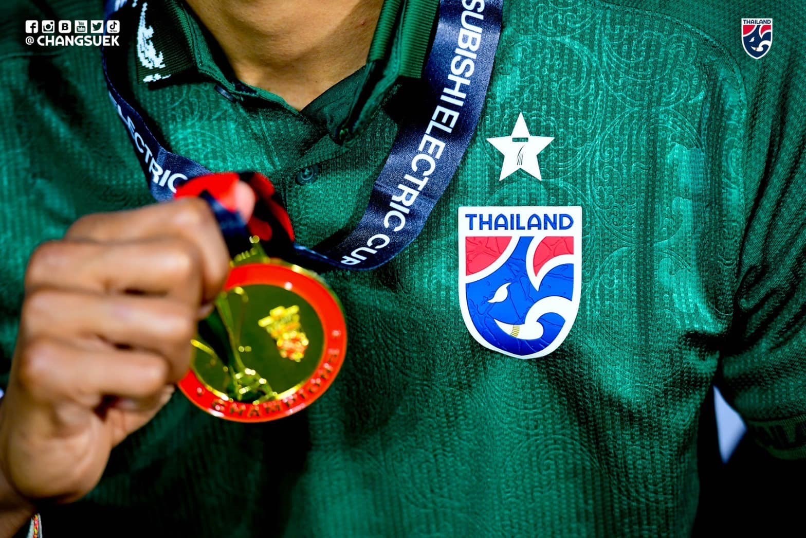 Cầu thủ tuyển Thái Lan sẽ nhận tiền thưởng lớn sau khi bảo vệ thành công ngôi vô địch khu vực. Ảnh: FAT