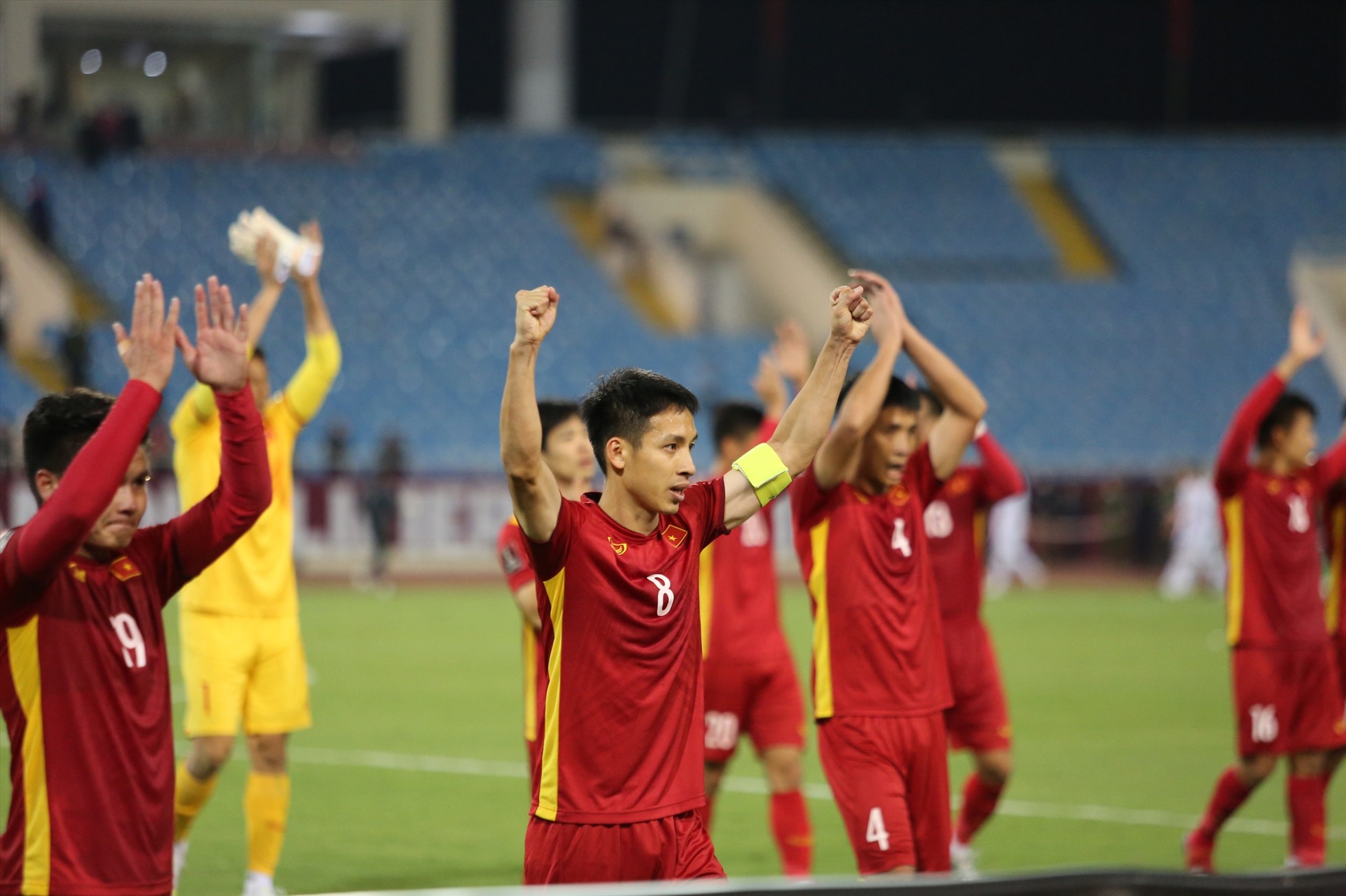 Tuyển Việt Nam ghi dấu ấn tại vòng loại thứ 3 World Cup 2022. Ảnh: VFF