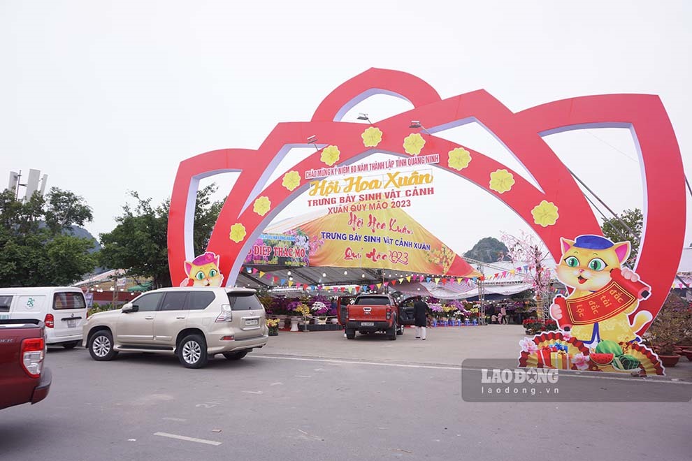 Chợ hoa xuân Hạ Long 2023 diễn ra từ 12.1 đến  trưa 21.1 tại Quảng trường 30.10, phường Hồng Hải, TP Hạ Long