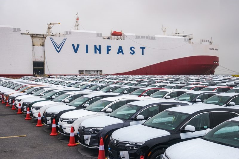 Vinfast đang là đơn vị tiên phong trong lĩnh vực xe điện ở Việt Nam. Ảnh: Linh Pham/Bloomberg