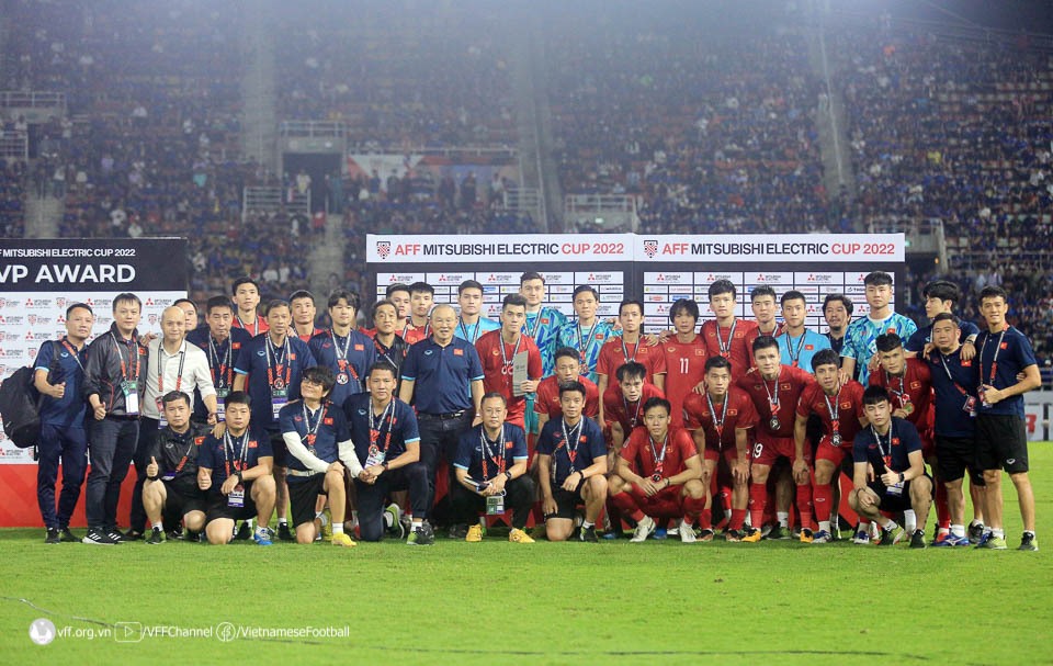 Đội tuyển Việt Nam giành ngôi Á quân AFF Cup 2022. Ảnh: VFF.