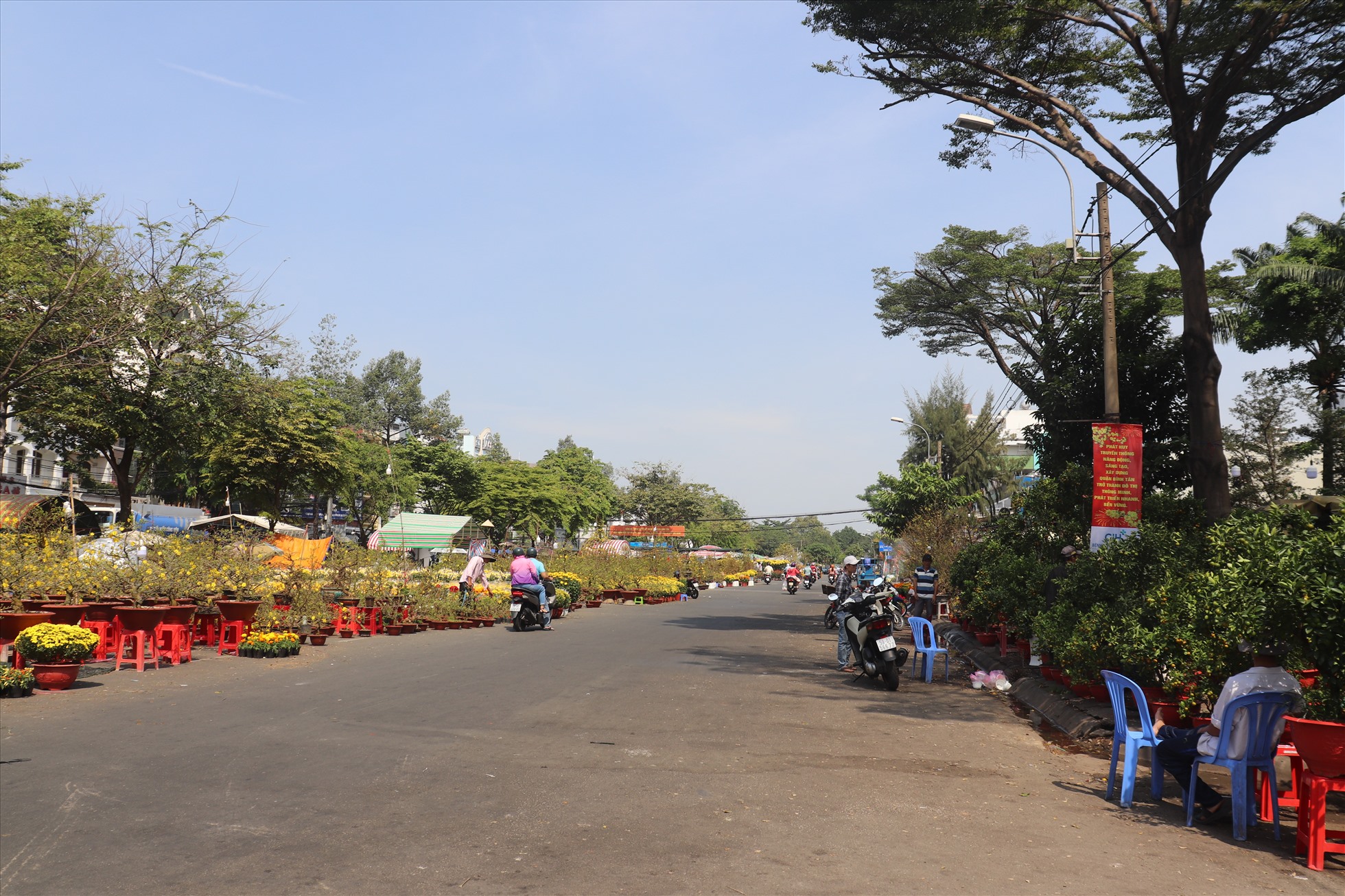 Chợ hoa xuân đìu hiu, vắng khách - Ảnh Ngọc Duy