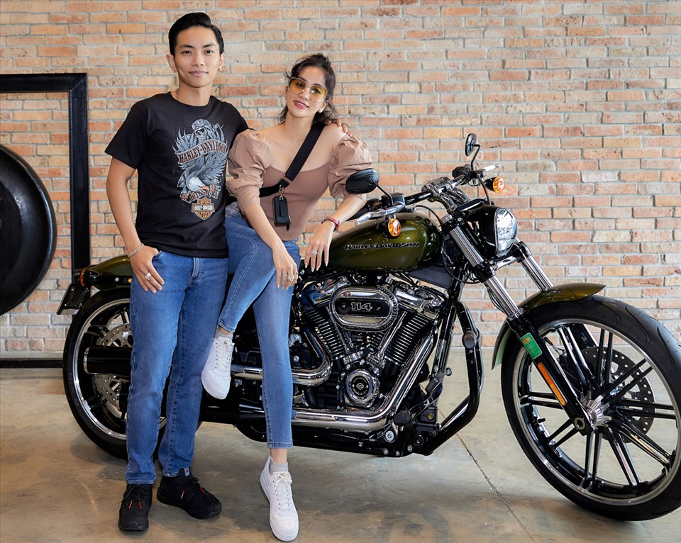 Chiếc Harley Davidson Breakout được Khánh Thi mua dịp Sea Games 31. Ảnh: Nghệ sĩ cung cấp.