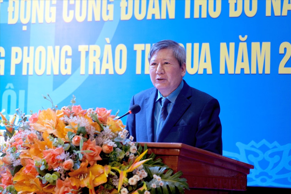 Phó Chủ tịch Thường trực Tổng Liên đoàn Lao động  Việt Nam Trần Thanh Hải. Ảnh: Ngọc Ánh