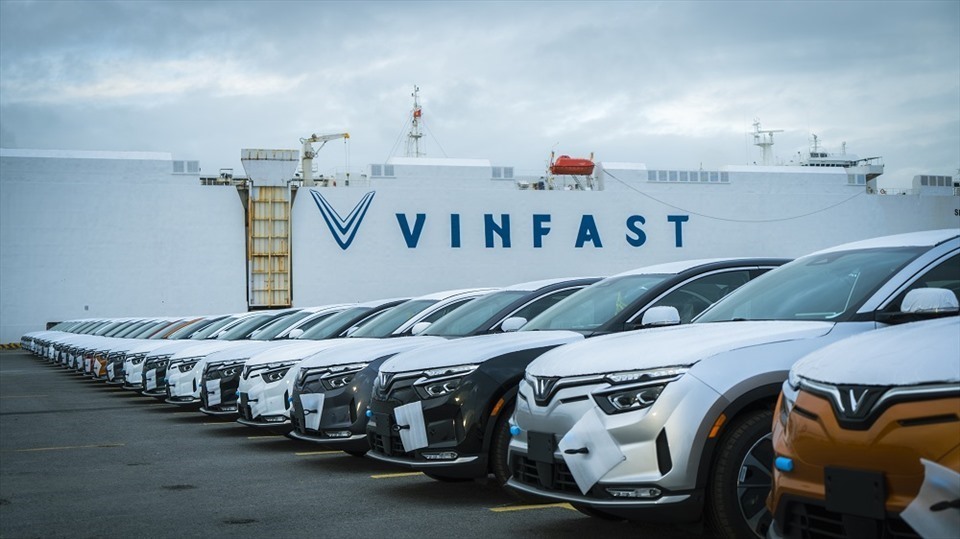 VinFast xuất khẩu xe điện - dấu mốc lịch sử của ngành công nghiệp xe hơi Việt Nam. Ảnh: VinFast