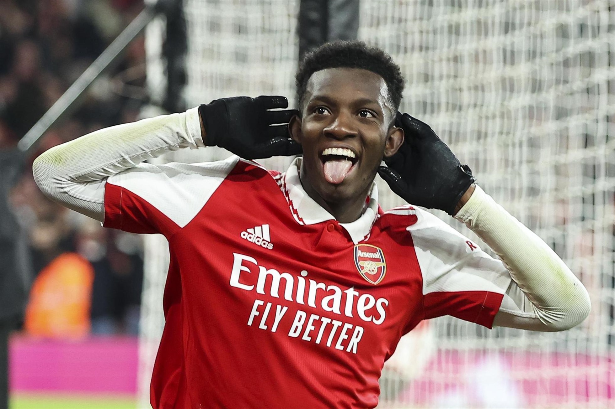 Nketiah là ngôi sao chủ chốt trên hàng công của Arsenal.  Ảnh: AFP