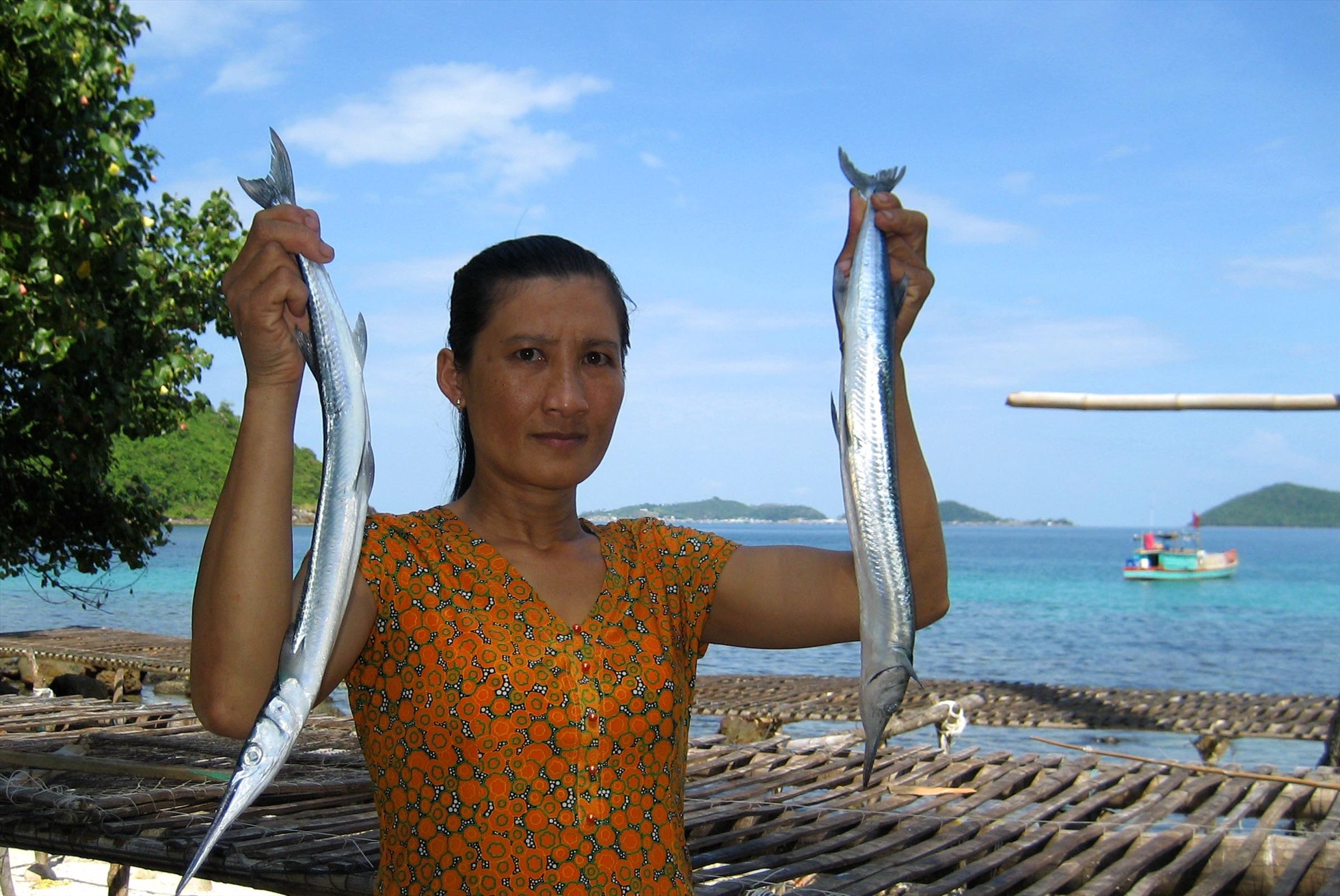 Cá Xanh xương, đặc sản của vùng biển Nam Du. Ảnh: Lục Tùng