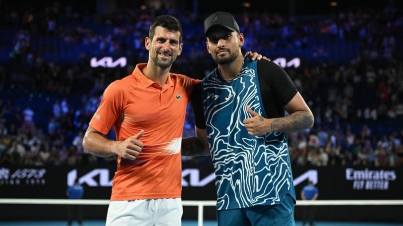 Novak Djokovic và Nick Kyrgios. Ảnh: ATP