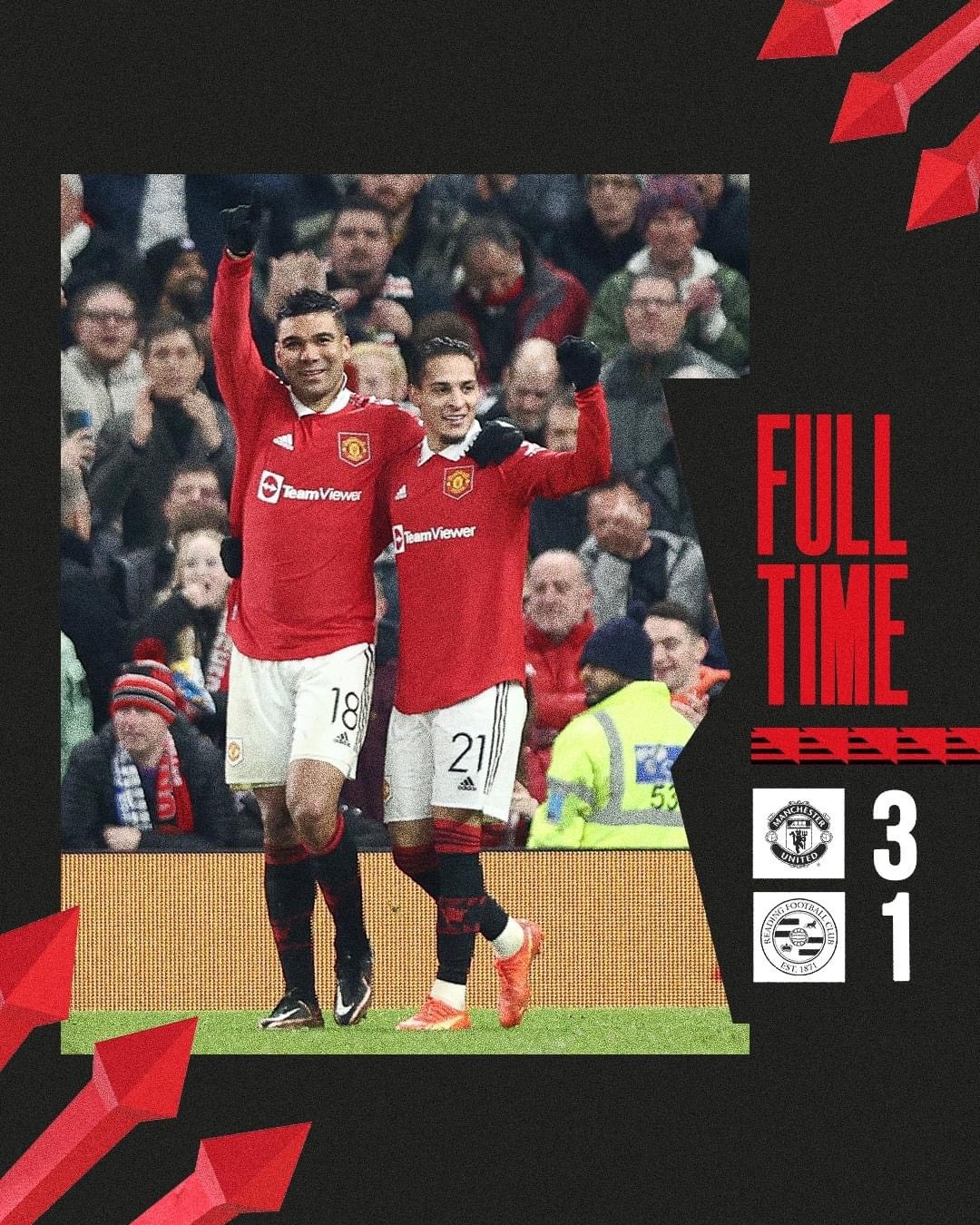 Man United đánh bại Reading với tỉ số 3-1.  Ảnh: MUFC