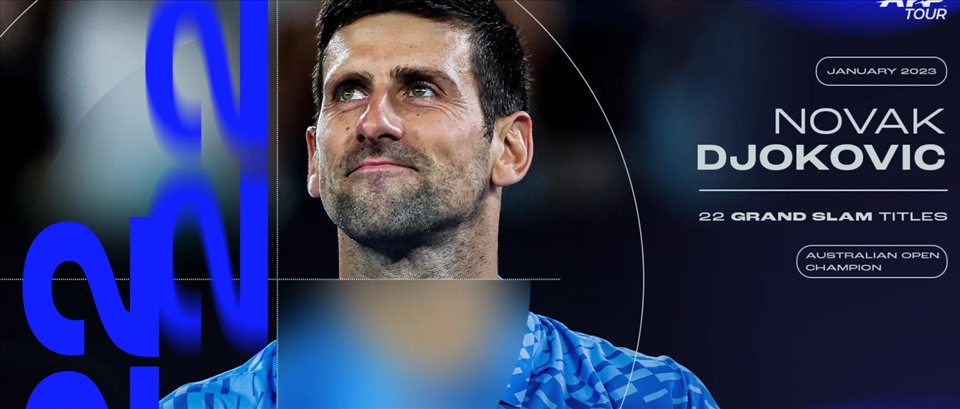 Novak Djokovic nâng số Grand Slam của mình lên 22. Ảnh: ATP