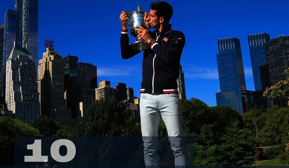 Djokovic với chức vô địch US Open năm 2015, cũng là Grand Slam thứ 10 của anh. Ảnh: ATP