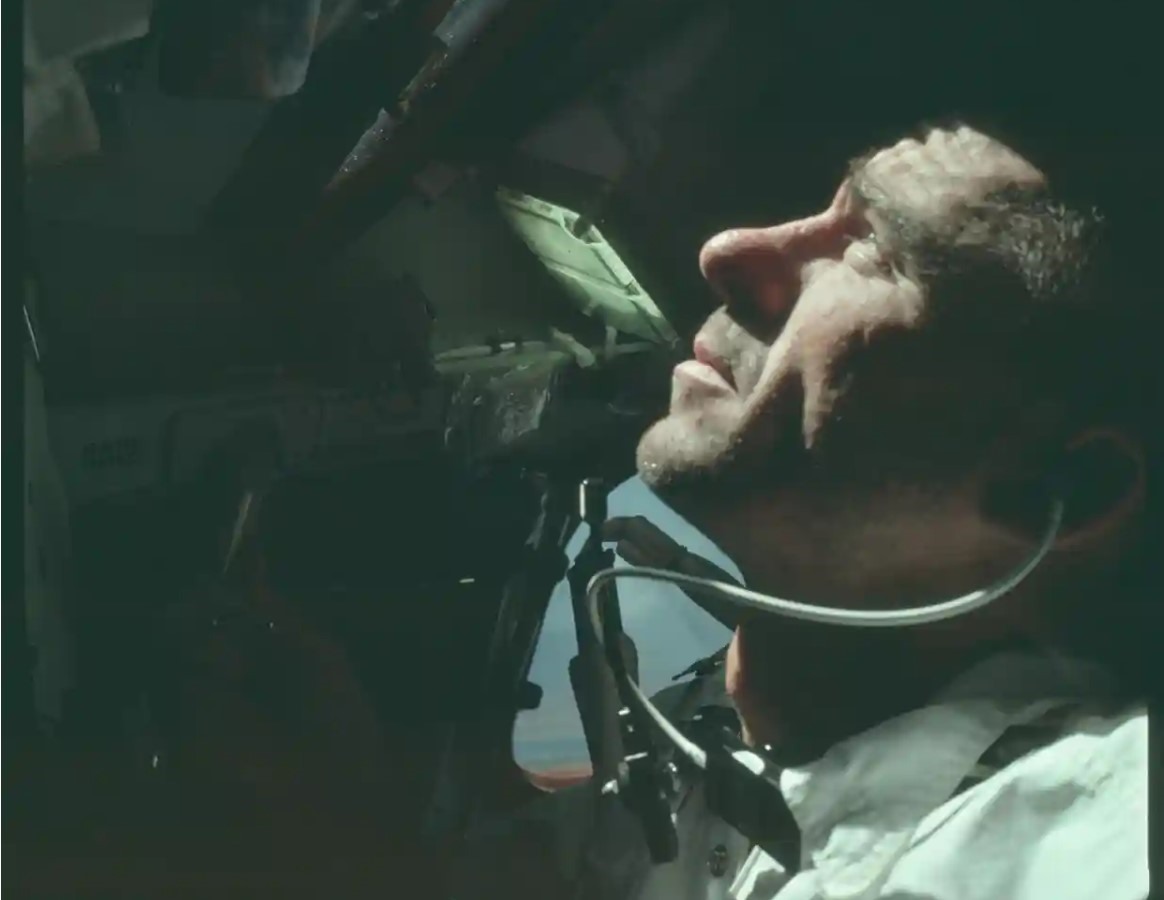 Phi hành gia Cunningham trong sứ mệnh Apollo 7. Ảnh: NASA